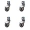 Service Caster 3'' Bright Chrome Polyurethane Casters Corner Mount Brackets, 4PK SCC-GR03S310-PPUBD-BC-71678-4-CB90-4 - alternate 1